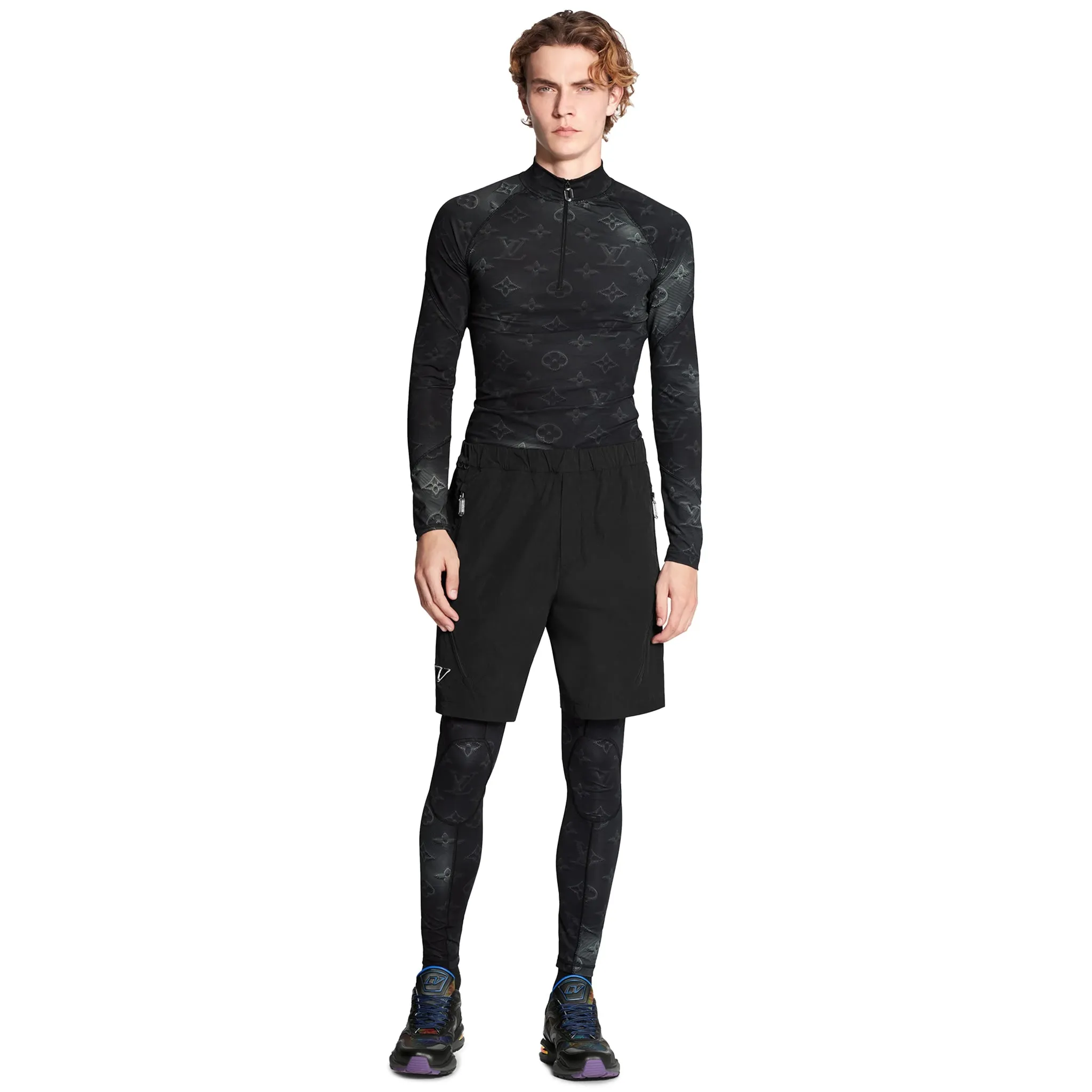 Louis Vuitton 2054 Technical Half Zip Long-Sleeved Top