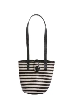 Marcial Mini Tote in Black Stripe