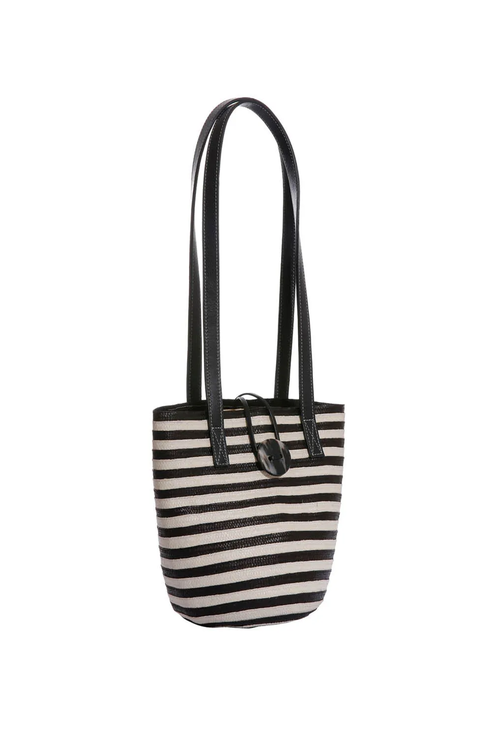 Marcial Mini Tote in Black Stripe