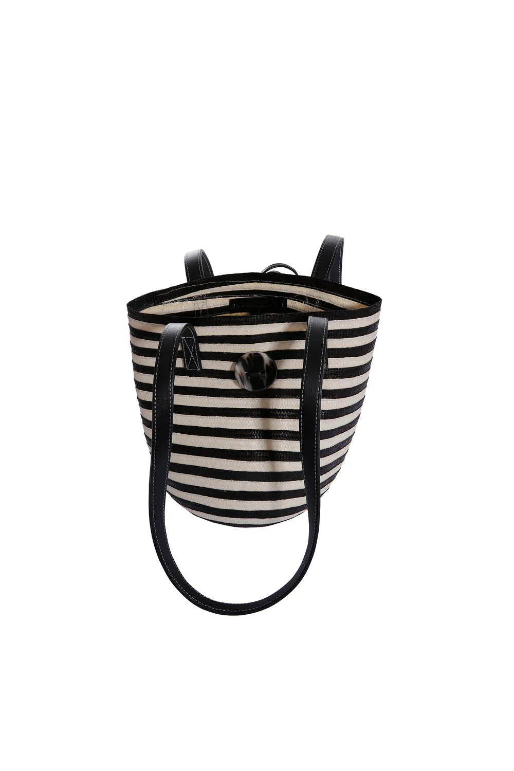 Marcial Mini Tote in Black Stripe