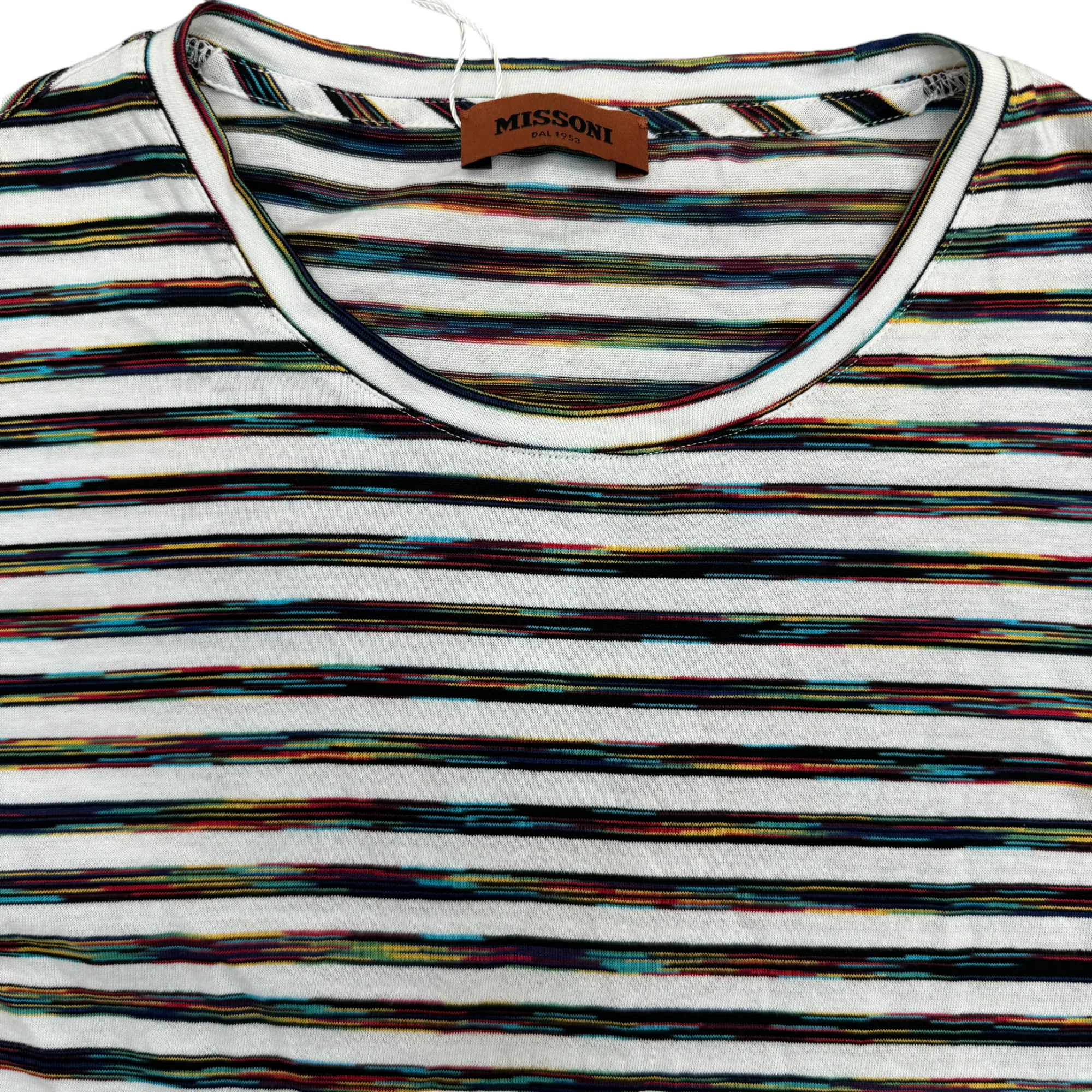 Men's Stripe T-Shirt White Size XS