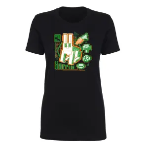 Minecraft Acid Sketch Rabbit Women's Short Sleeve T-Shirt