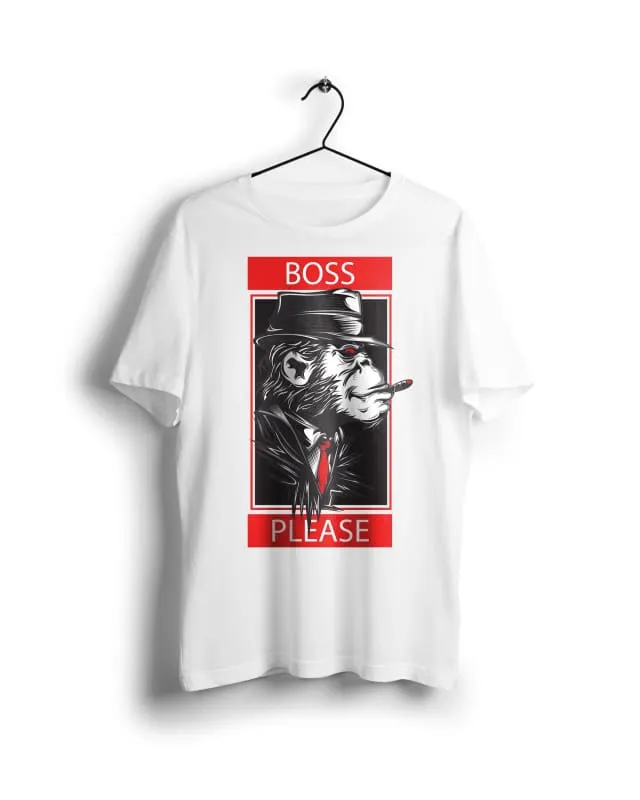 Monkey Boss - Digital Graphics Basic T-shirt White