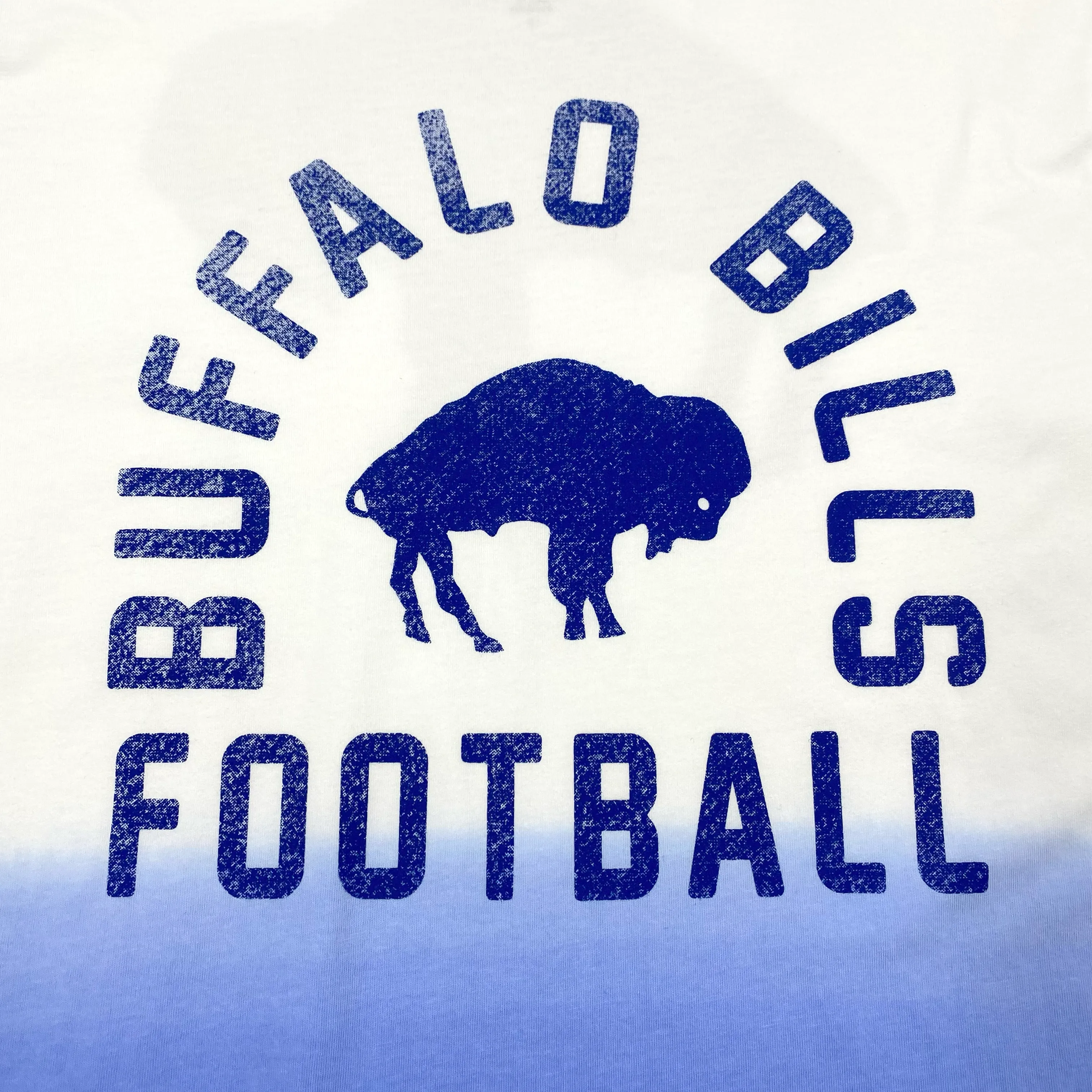 New Era Buffalo Bills White & Royal Ombre With Retro Logo T-Shirt