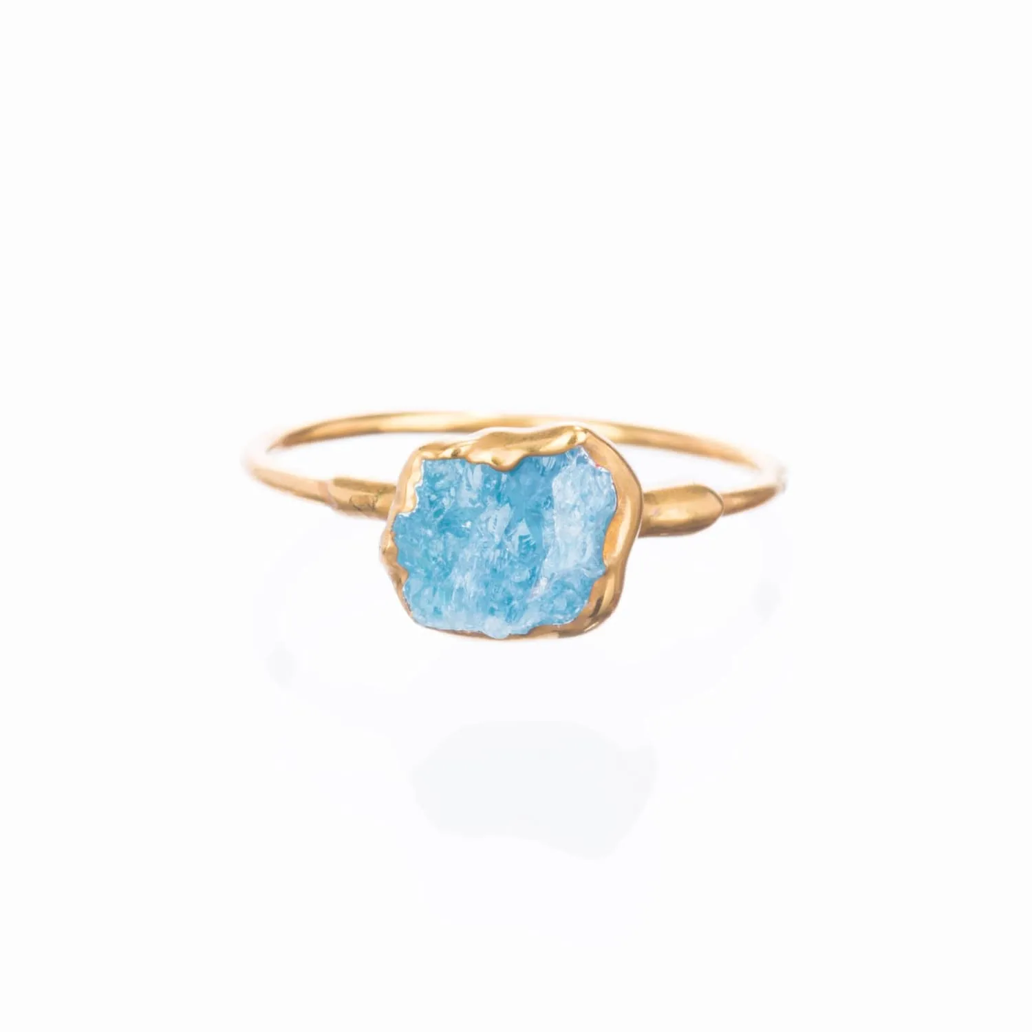 New Raw Aquamarine Ring