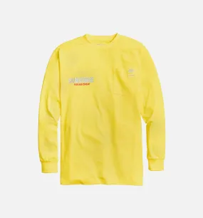 NYS Sun Dyed In Texas Heavyweight Pocket Long Sleeve Tee Mens T-Shirt - Yellow