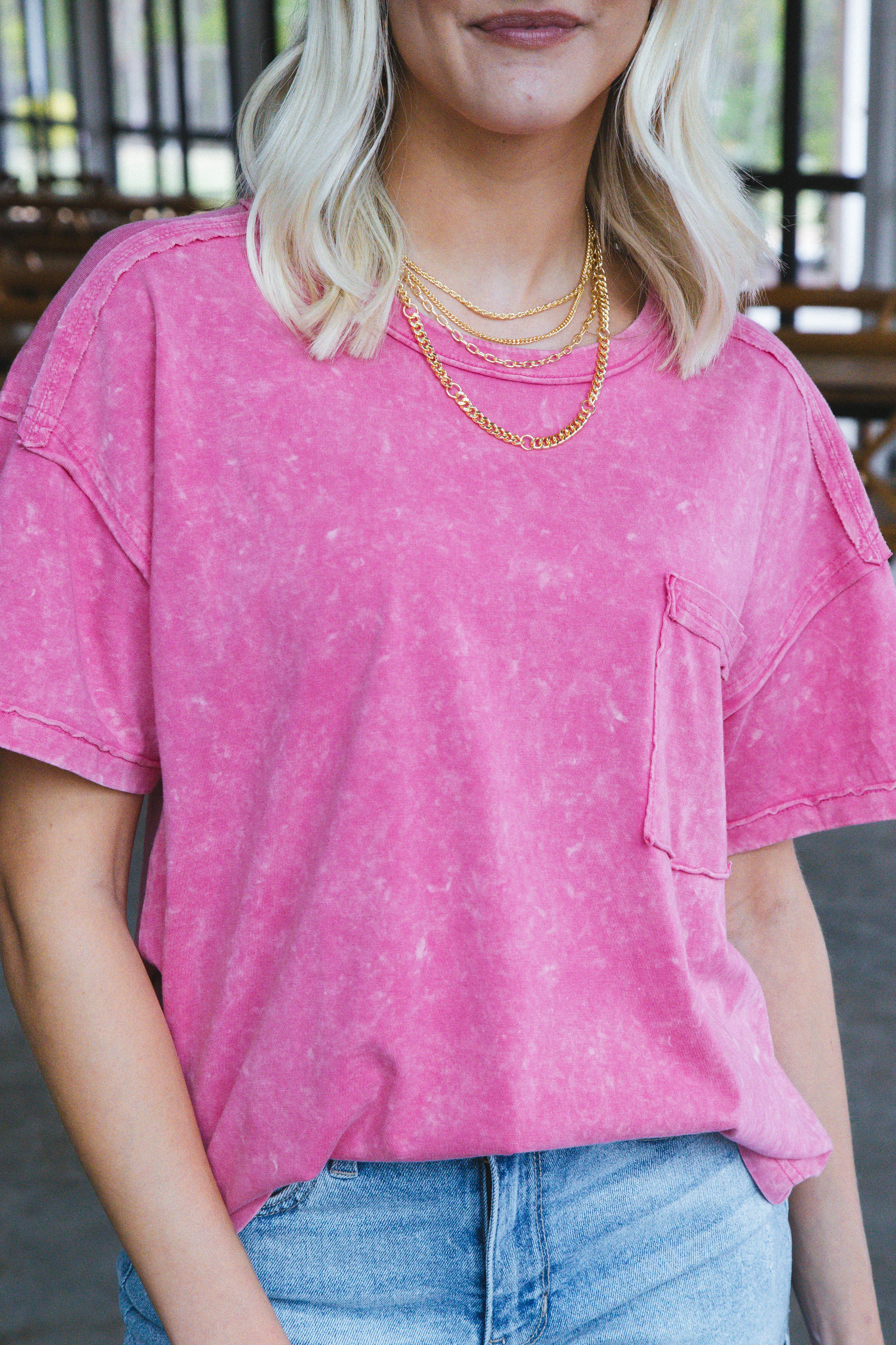 Ontario Oversized Tee, Pink