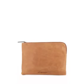 PAIGE CLUTCH  - VINTAGE TAN LEATHER