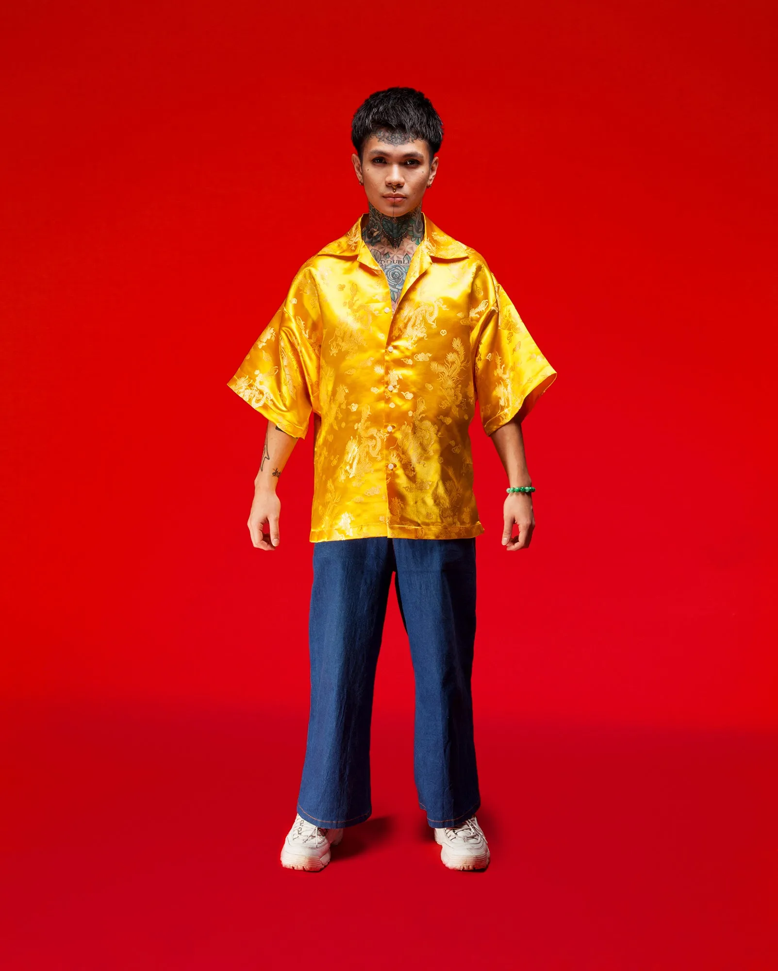 Pantai shirt in Tenun Cina (Yellow)