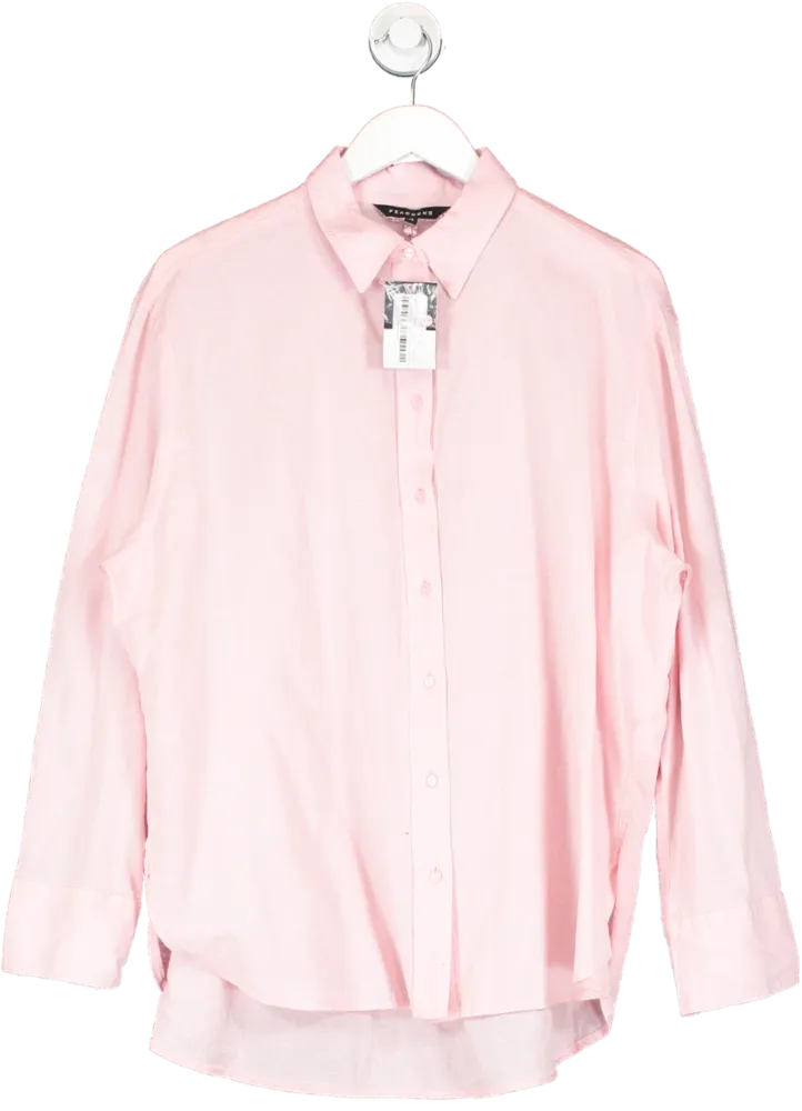 Peacocks Pink Plain Casual Shirt UK 14