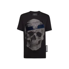 Philipp Plein Platinum Cut Round Neck Skull Men's T-Shirt