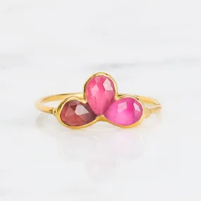 Pink Tourmaline Fleur Ring