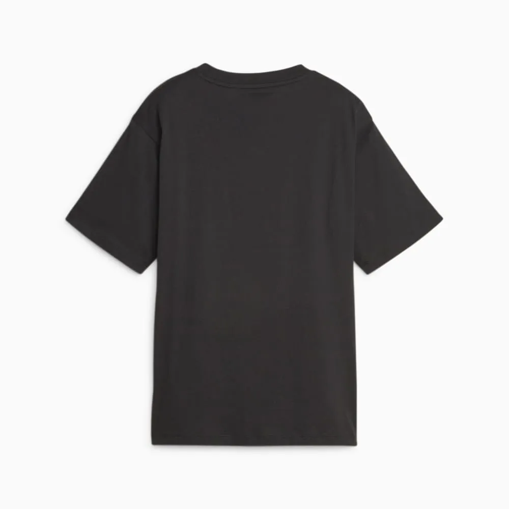 PUMA WOMEN'S ESSENTIALS TAPE BLACK TEE