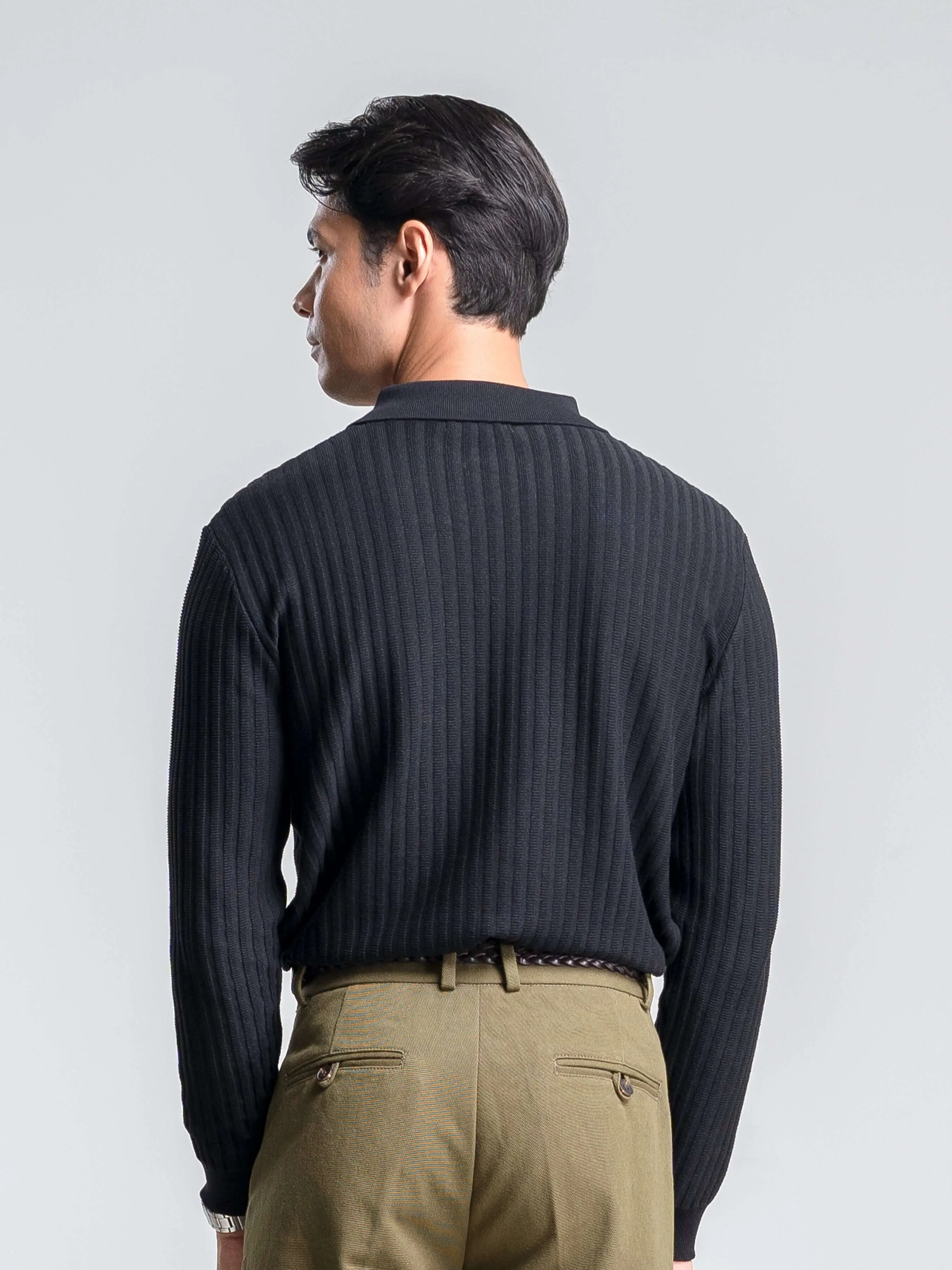 Raoul Knit - Black Quarter-Zip