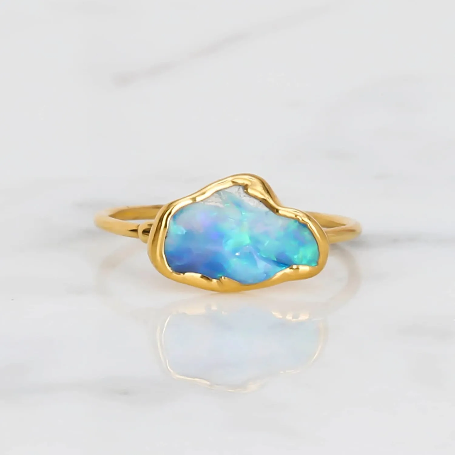 Raw Australian Opal Ring