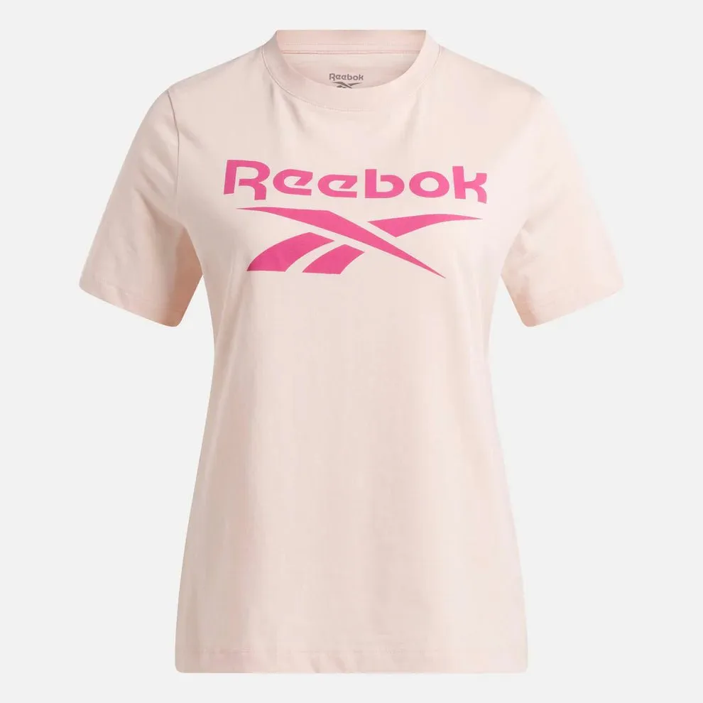 REEBOK WOMEN'S IDENTITY BIG LOGO PINK TEE