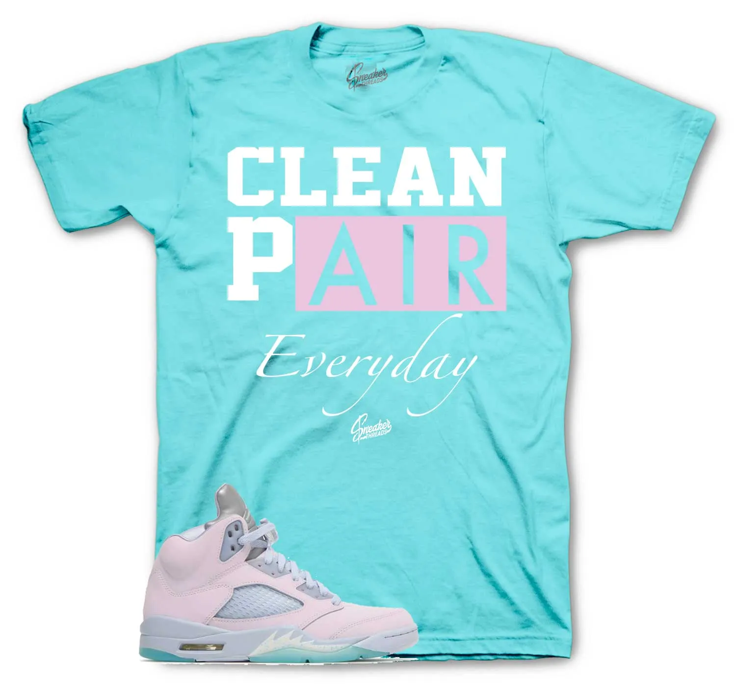 Retro 5 Regal Pink Easter Shirt - Clean Pair - Island