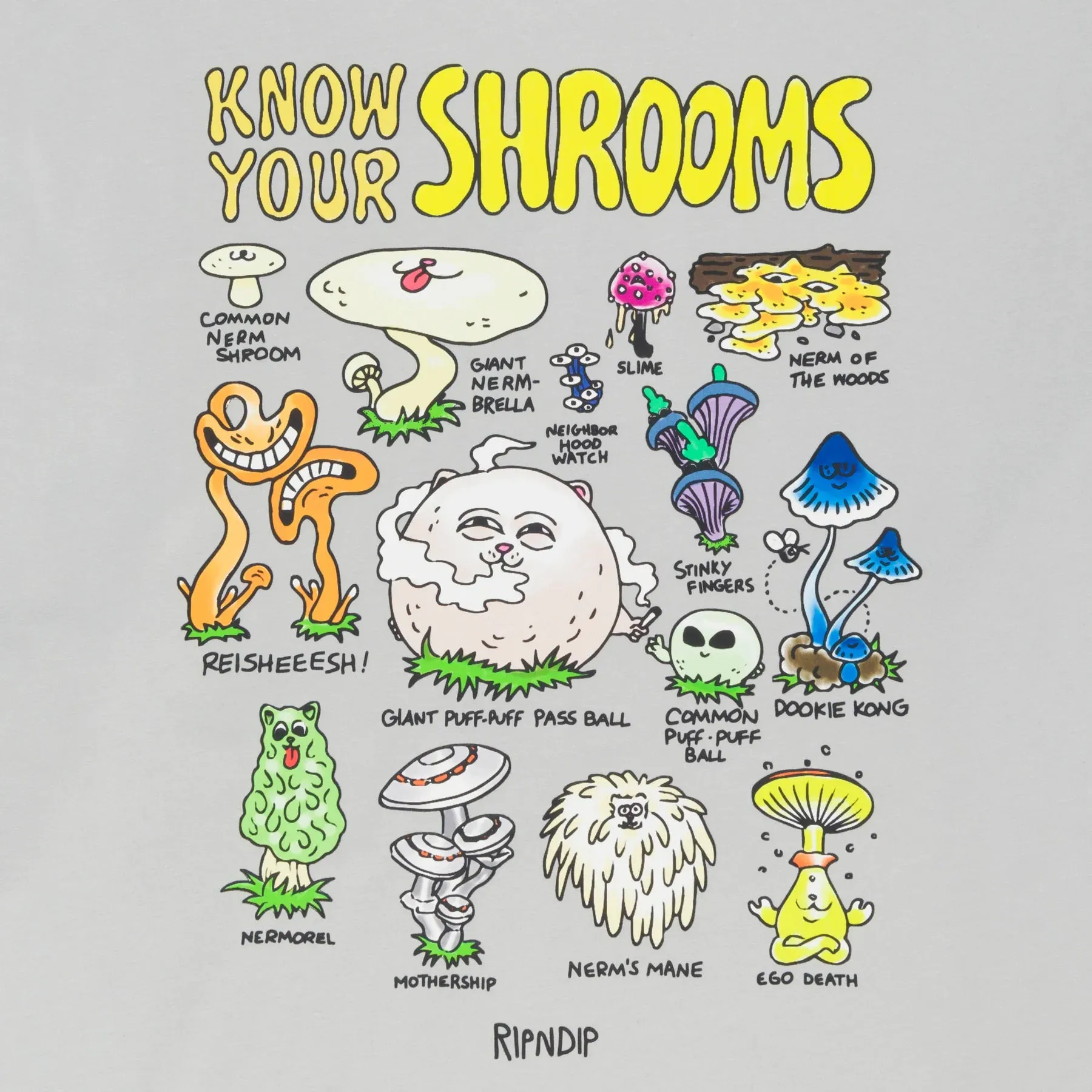 RIPNDIP Know Ur Shrooms Graphic T-shirt