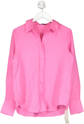 SHEIN Pink Linen Shirt UK XS