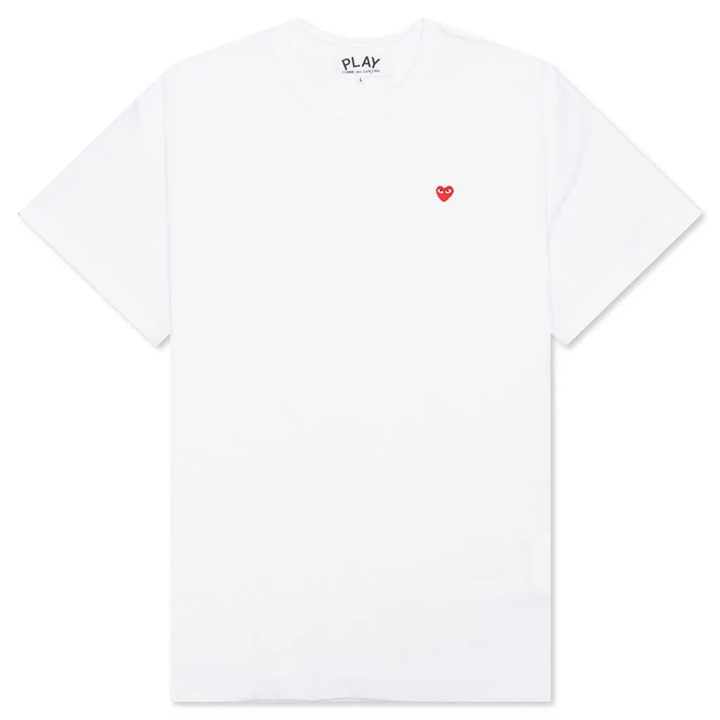 Small Red Heart T-Shirt - White