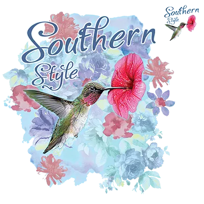 Southern Style - Hummingbird in Flight - Custom T-Shirt