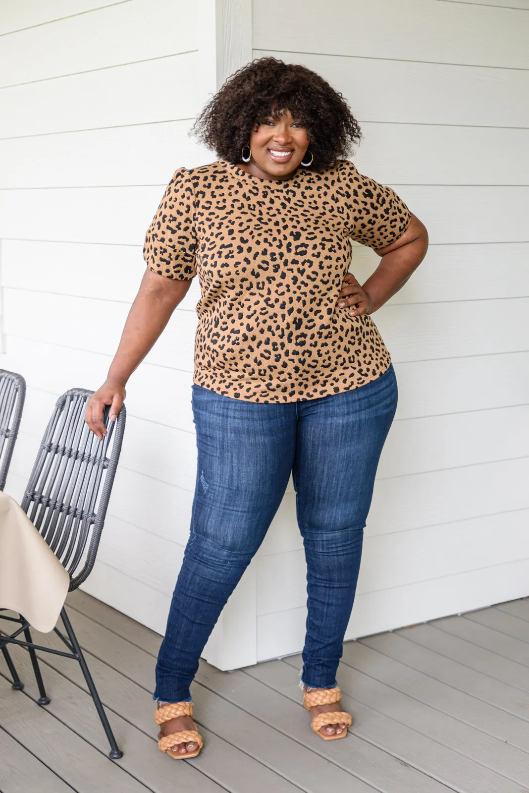 Spotted Animal Print Blouse