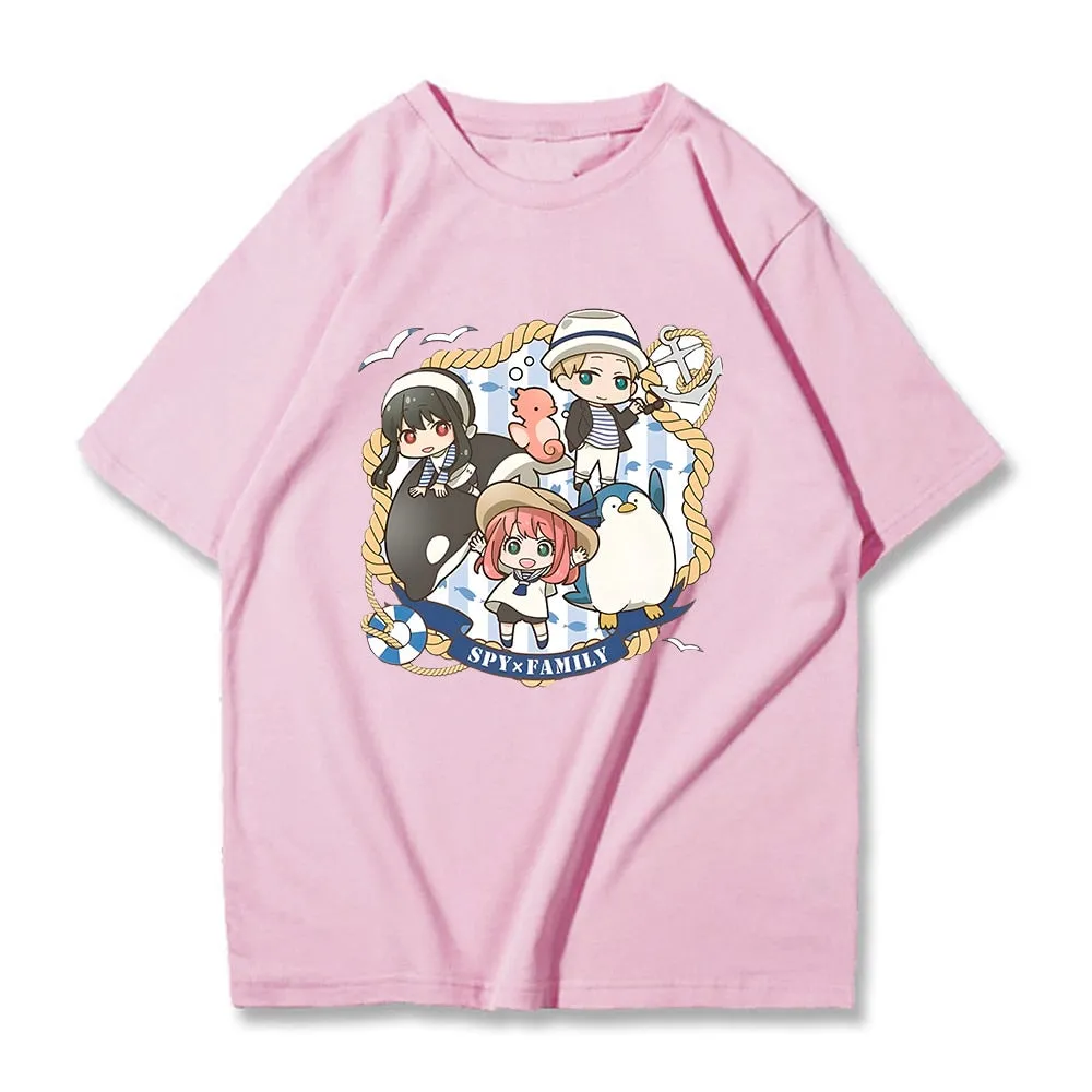 Spy x Family Tshirt Anya Forger Bond Anime Graphic T-shirt Short Sleeve