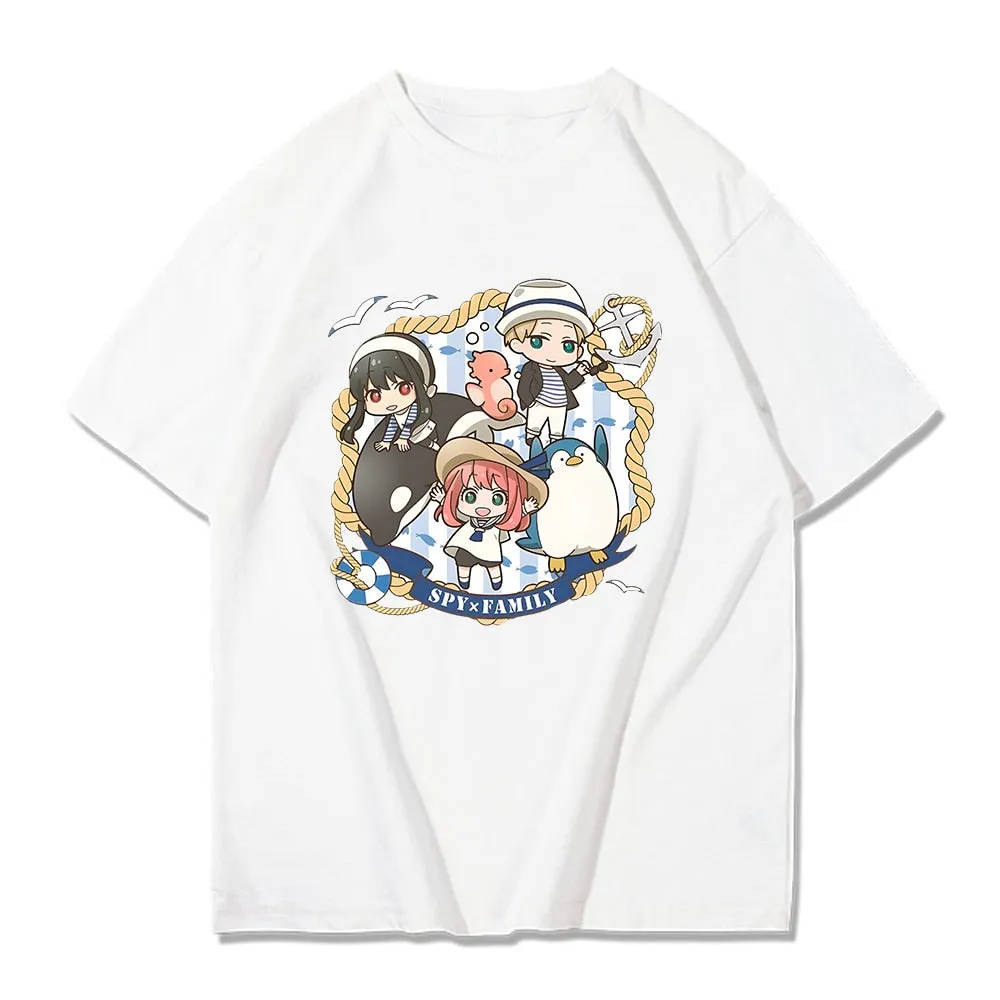 Spy x Family Tshirt Anya Forger Bond Anime Graphic T-shirt Short Sleeve