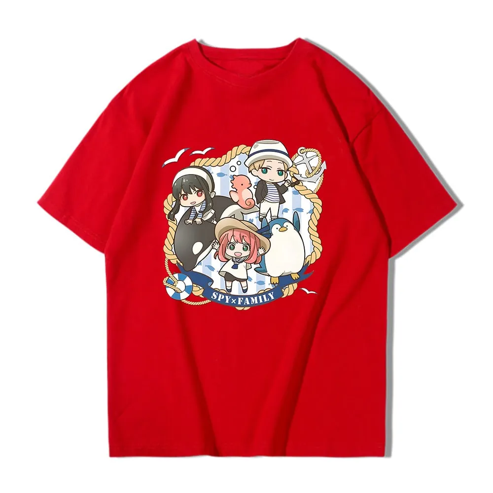 Spy x Family Tshirt Anya Forger Bond Anime Graphic T-shirt Short Sleeve