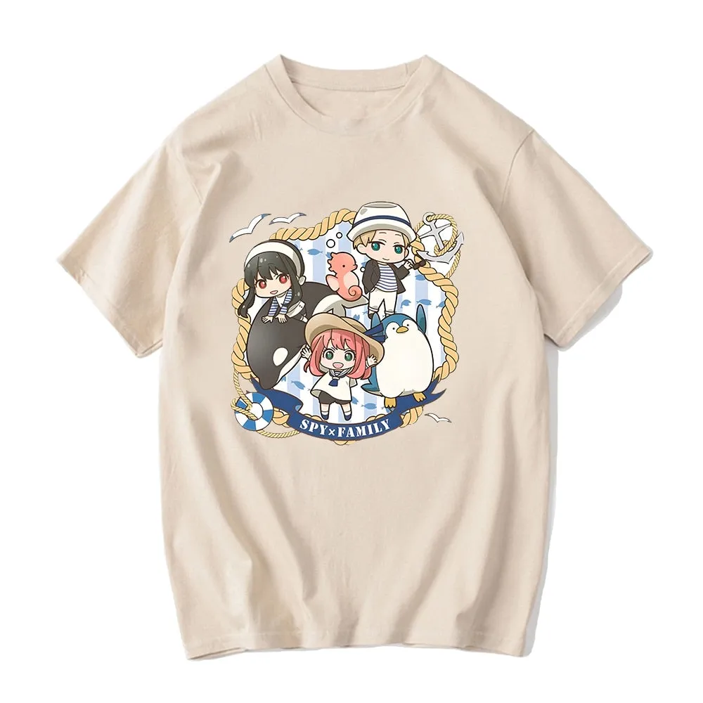 Spy x Family Tshirt Anya Forger Bond Anime Graphic T-shirt Short Sleeve