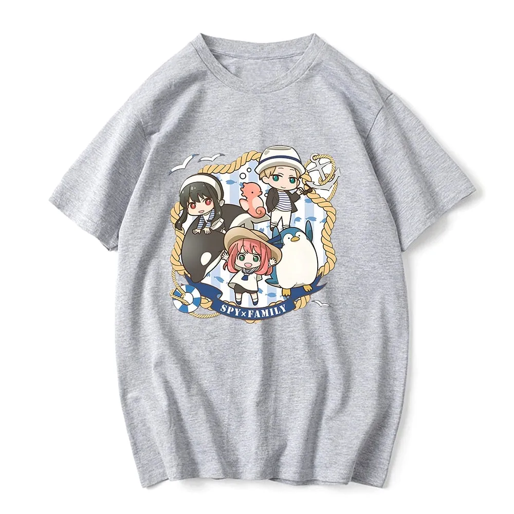 Spy x Family Tshirt Anya Forger Bond Anime Graphic T-shirt Short Sleeve