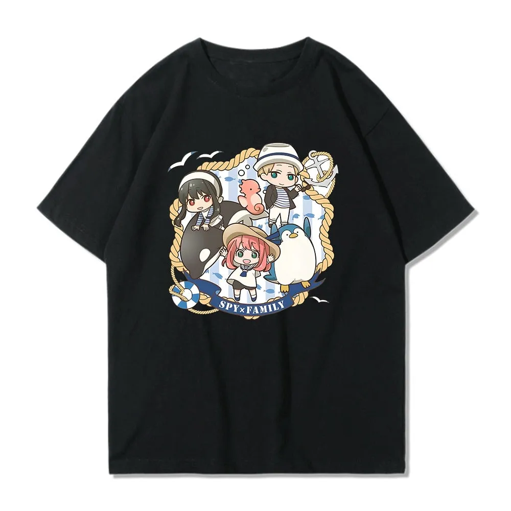 Spy x Family Tshirt Anya Forger Bond Anime Graphic T-shirt Short Sleeve