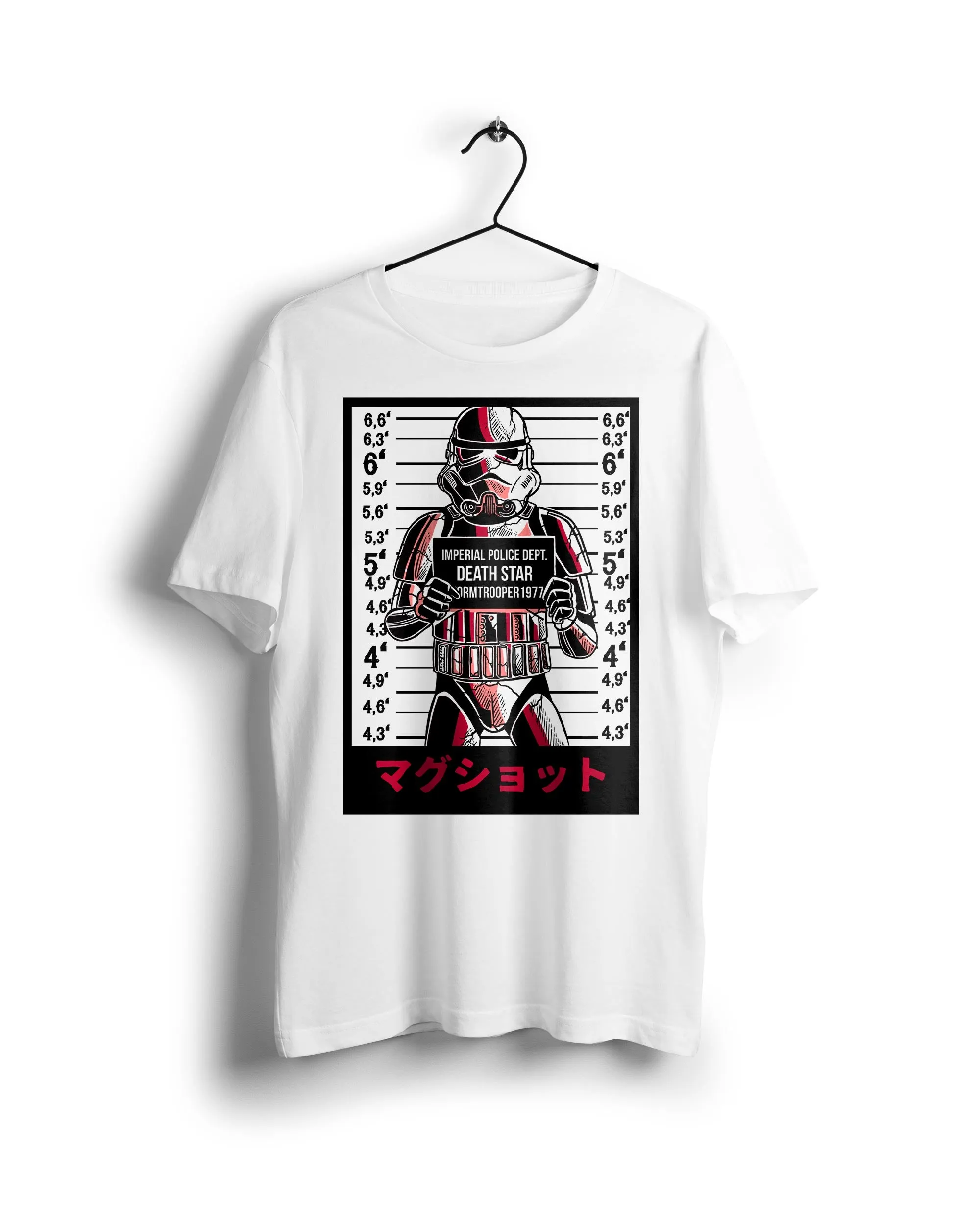 Star wars Stormtrooper Mugshot - Digital Graphics Basic T-shirt White