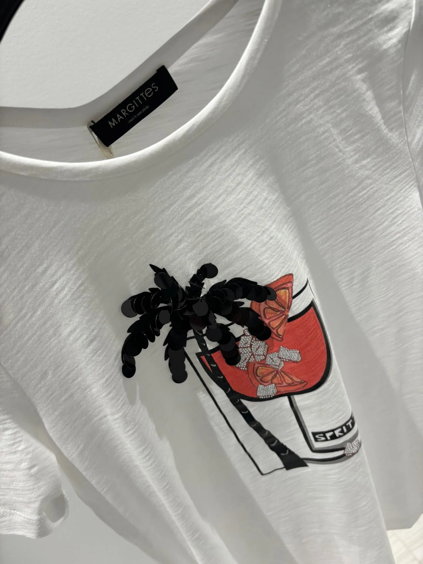 T-Shirt - White/Black/Orange