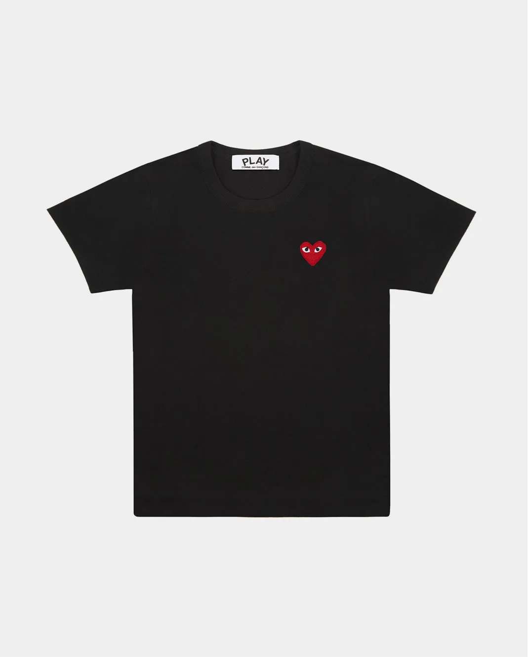 T107 RED HEART T-SHIRT / BLACK