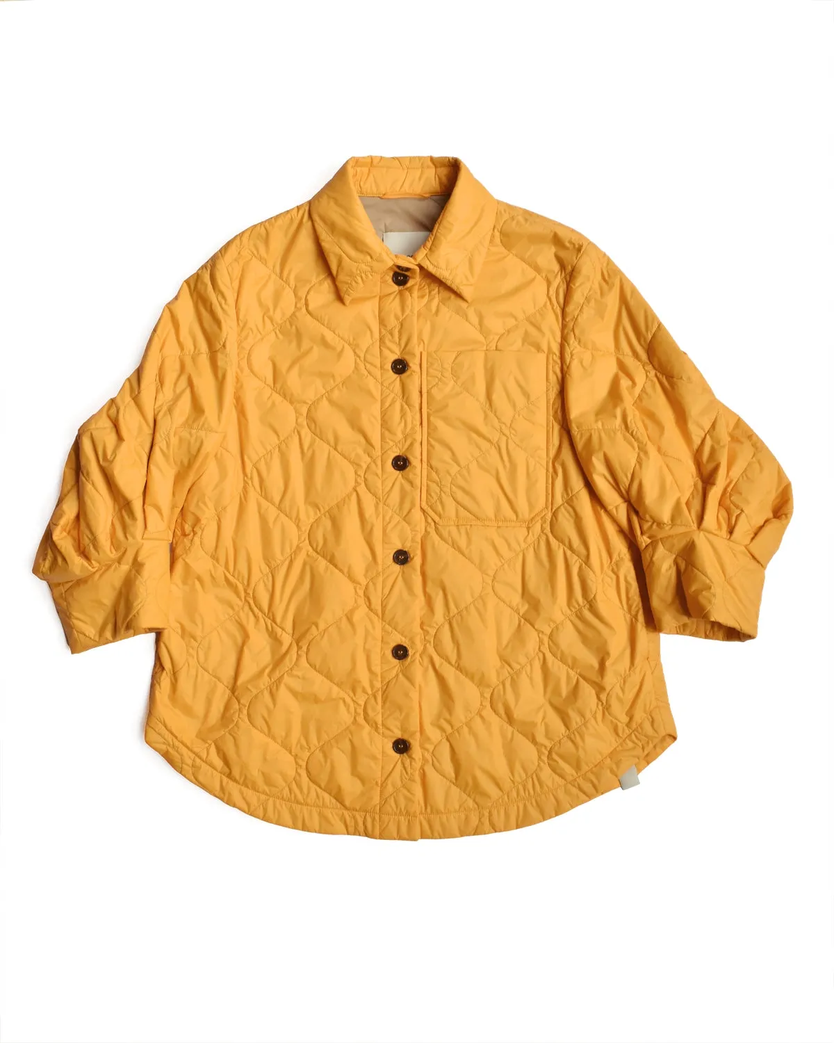 T_Coat Yellow Quilted Light Puffer