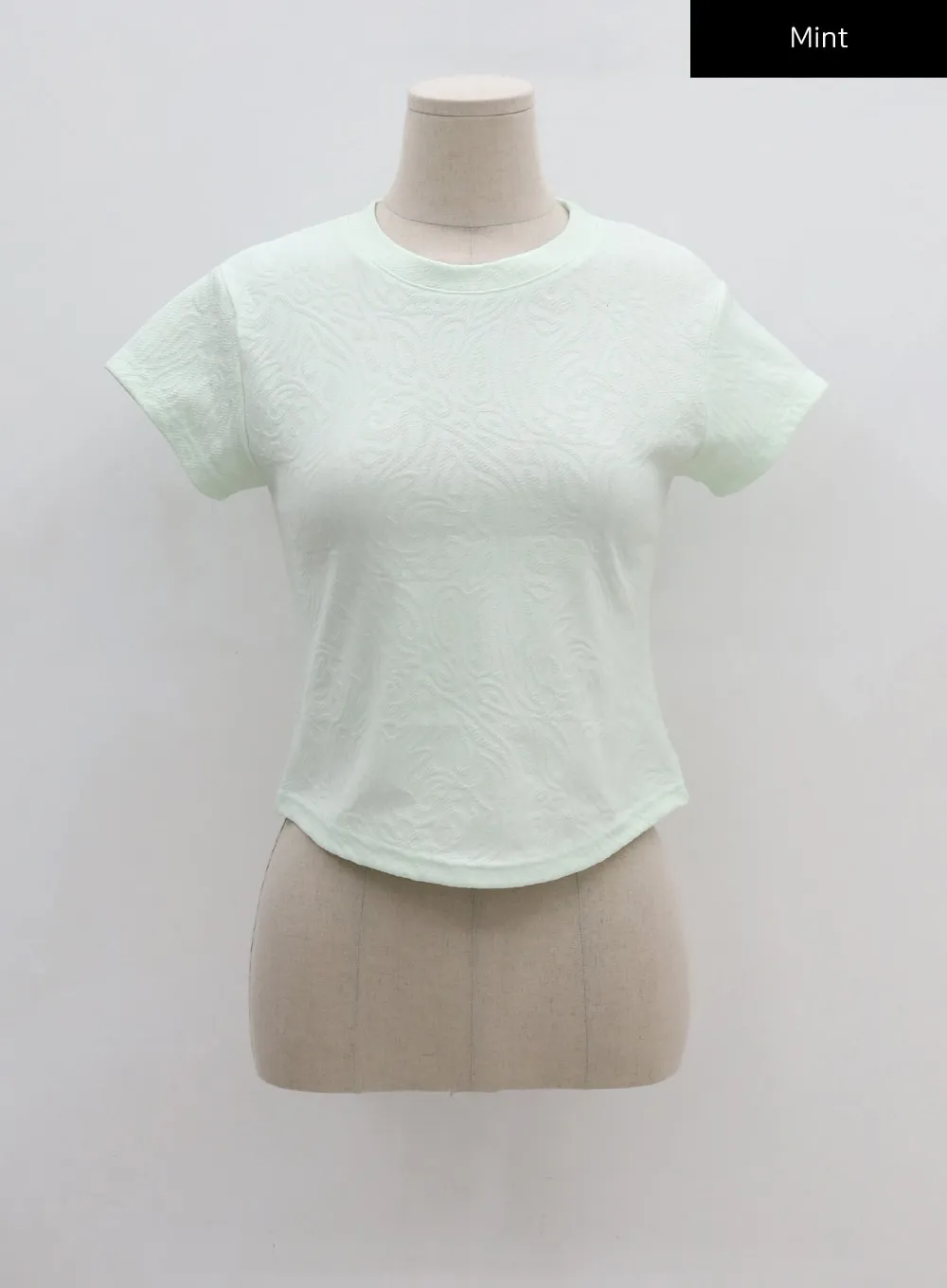 Textured Cropped T-Shirt CU14