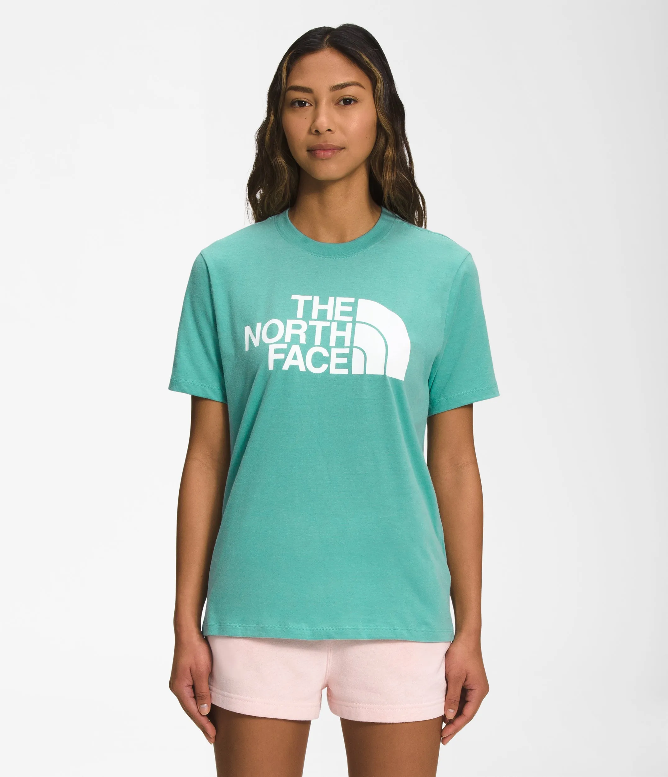 The North Face Half Dome Cotton SS Tee (Women's) Wasabi/TNF White