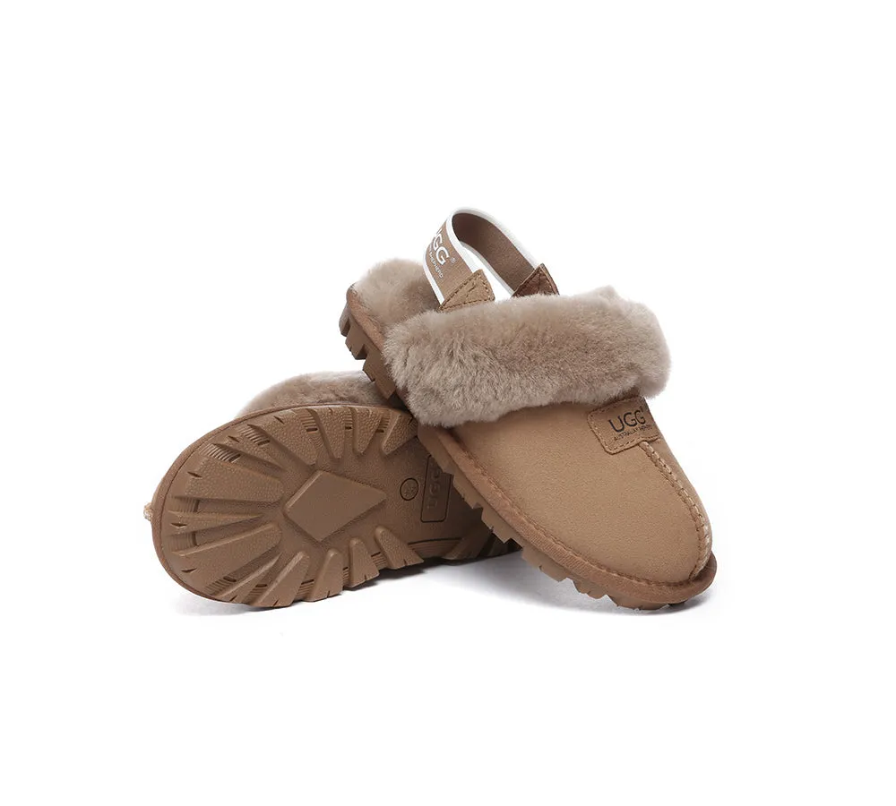 UGG AUSTRALIAN SHEPHERD Sheepskin Wool Removable Strap Slingback Slippers Suzie ll