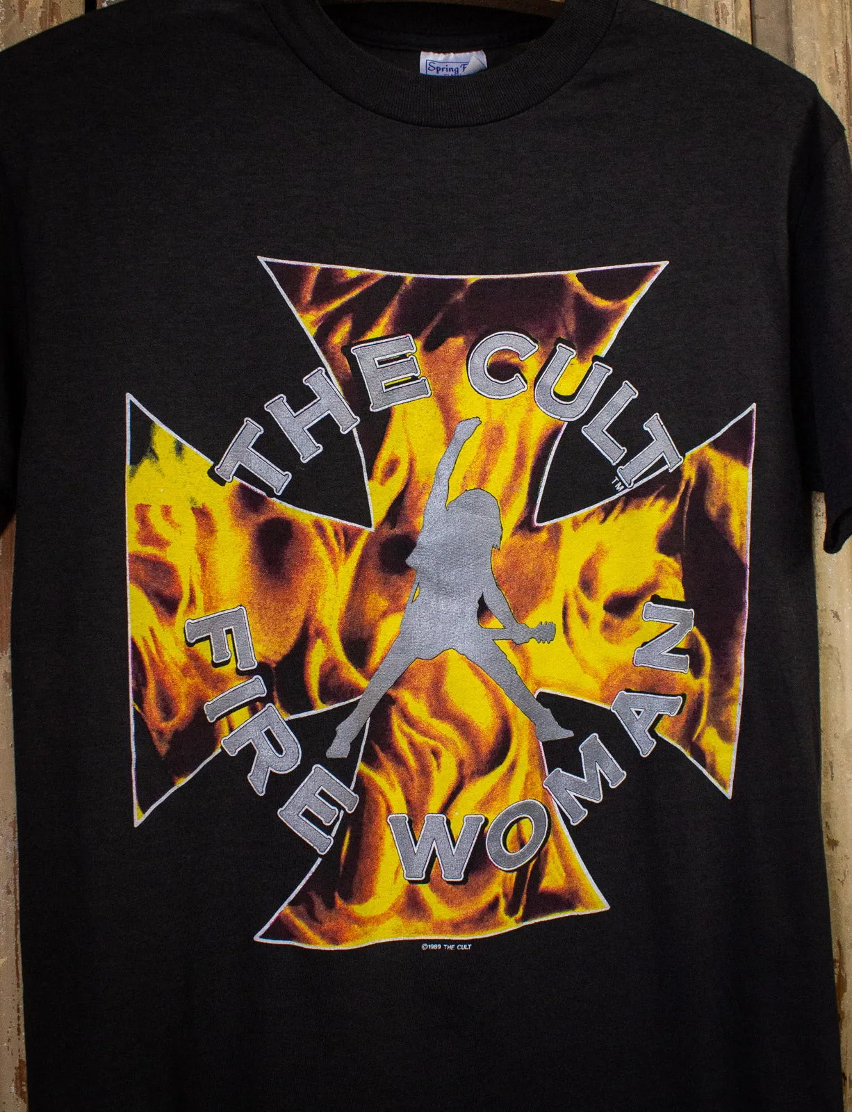 Vintage The Cult Fire Woman Concert T Shirt 1989 Black Small