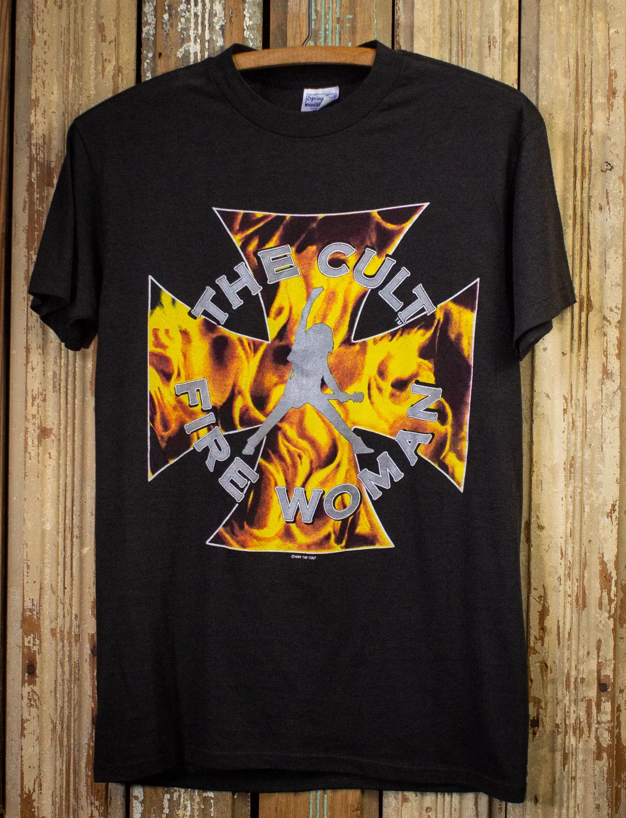 Vintage The Cult Fire Woman Concert T Shirt 1989 Black Small