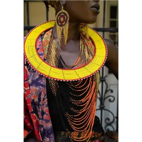 Yellow Maasai Collar 01 | Handmade in Tanzania