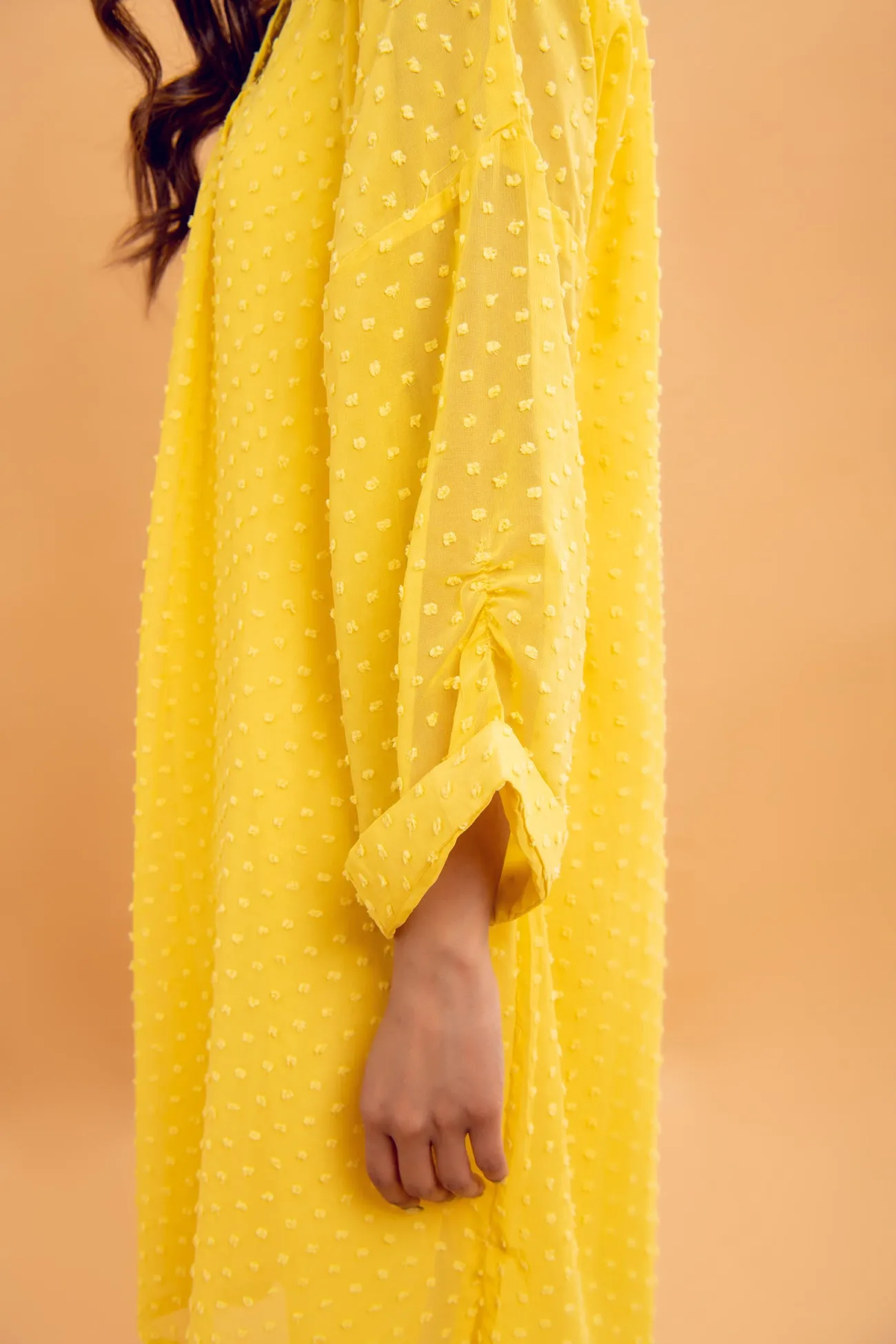 YELLOW TEXTURED TUNIC