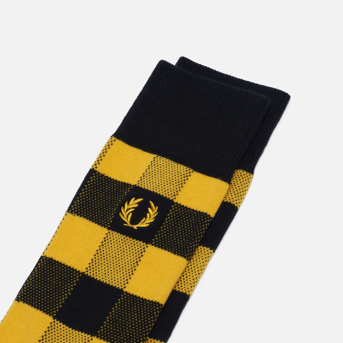 YELLOW TONAL CHECK SOCKS