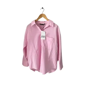 ZARA Light Pink Collared Shirt | Brand New |