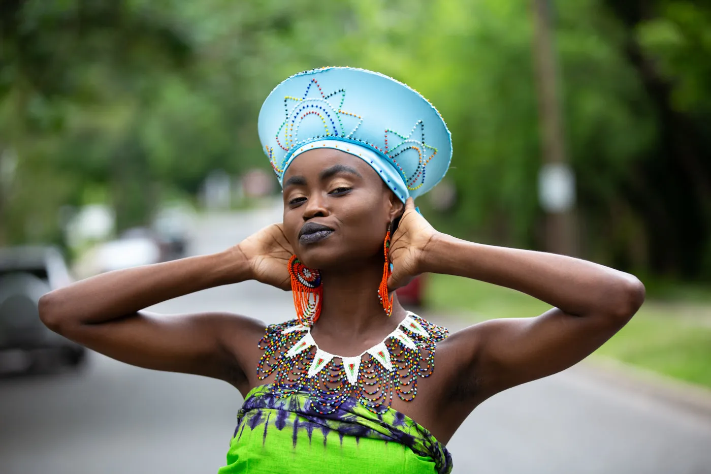 Zulu Beaded Bucket Hat - Isicholo Assorted Colors | Handmade in South Africa